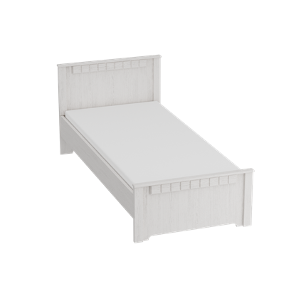 Детская кровать с основанием Прованс 900, Бодега белая / платина премиум в Глазове - изображение