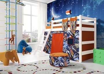Детская кровать-чердак Соня, Вариант 6 Белый в Воткинске