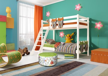 Двухэтажная детская кровать Соня, Вариант 10 Белый в Сарапуле