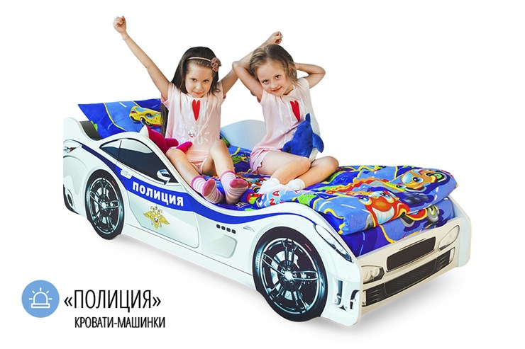 Кровать-машина детская Полиция в Сарапуле - изображение 4