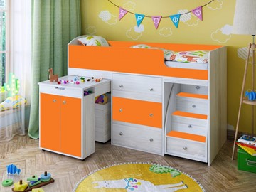 Детская кровать-шкаф Малыш 1600, корпус Винтерберг, фасад Оранжевый в Ижевске