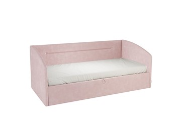 Кроватка 0.9 Альба (Софа), нежно-розовый (велюр) в Ижевске
