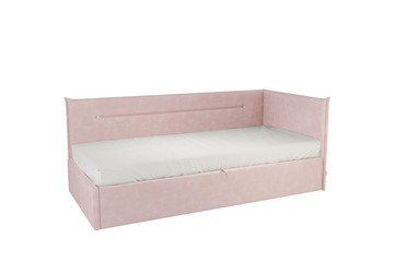 Детская кровать 0.9 Альба (Тахта), нежно-розовый (велюр) в Сарапуле