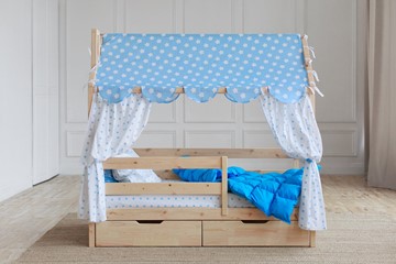 Кровать детская Домик с ящиками, без покраски в Ижевске