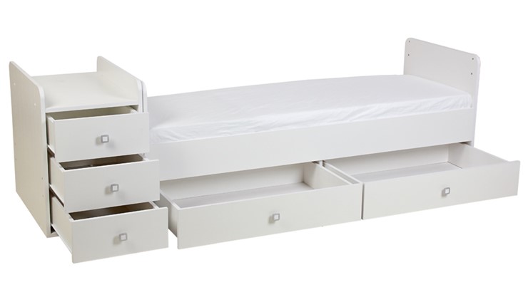 Детская кровать с комодом Фея 1100 Белый в Глазове - изображение 9