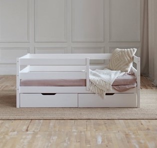 Кровать детская Софа с ящиками, цвет белый в Сарапуле