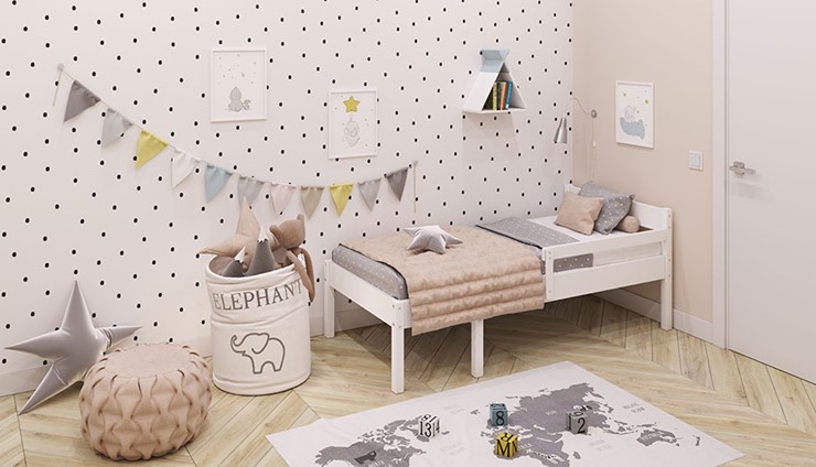 Кровать детская POLINI Kids Simple 935 Белый в Сарапуле - изображение 6