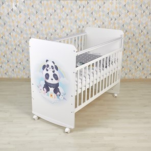 Кроватка детская Фея 702 Милые панды, белый в Глазове