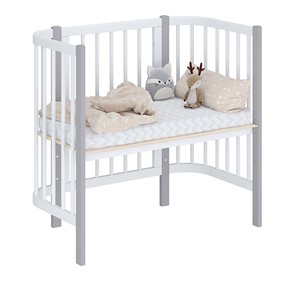 Приставная кровать POLINI Kids Simple 105 Белый / Серый в Сарапуле - предосмотр 1