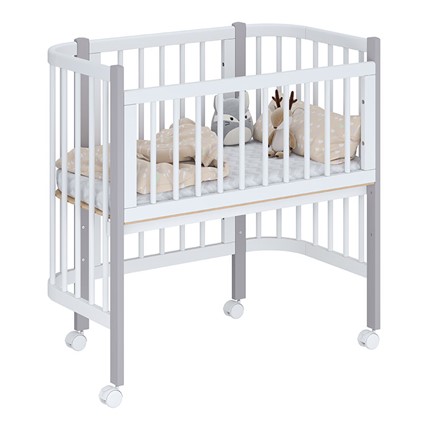 Приставная кровать POLINI Kids Simple 105 Белый / Серый в Сарапуле - изображение