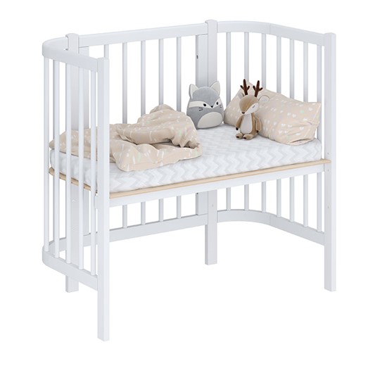 Кроватка приставная POLINI Kids Simple 105 Белый в Сарапуле - изображение 1