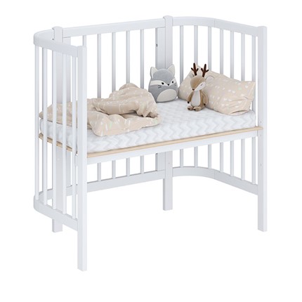Кроватка приставная POLINI Kids Simple 105 Белый в Сарапуле - изображение