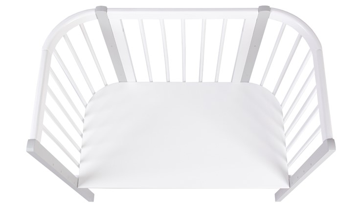 Кроватка детская приставная POLINI Kids Simple 120 Белый / Серый в Ижевске - изображение 3