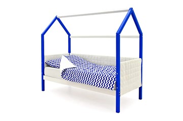 Детская кровать-домик «Svogen сине-белый» мягкая в Глазове