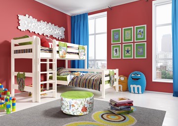 Детская 2-этажная кровать Соня, Вариант 7 Белый в Сарапуле