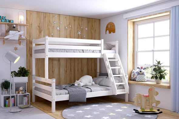 Детская 2-этажная кровать Адель, Белый в Сарапуле - изображение