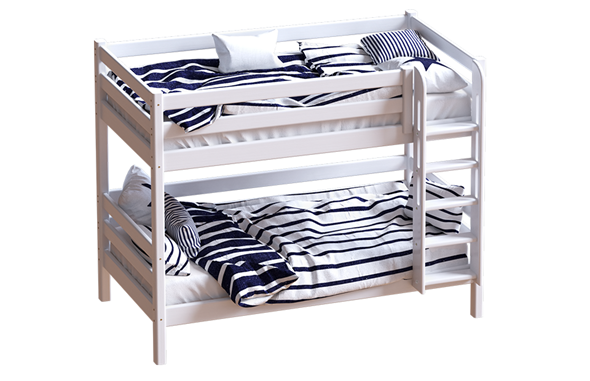 Детская 2-ярусная кровать Авалон, восковая эмаль с прямой лестницей в Глазове - изображение