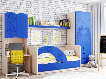 Гарнитур детской мебели Юниор-3, Синий матовый в Сарапуле