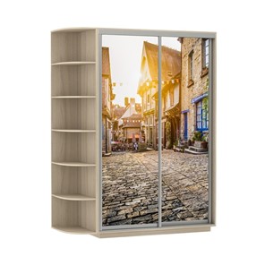 Шкаф 2-х дверный Экспресс 1900x600x2200, со стеллажом, Улица/шимо светлый в Сарапуле