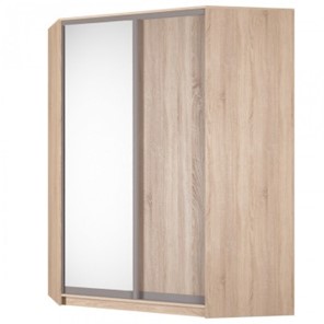 Угловой шкаф Аларти (YA-198х1400(602) (8) Вар. 2; двери D5+D6), с зеркалом в Ижевске - предосмотр