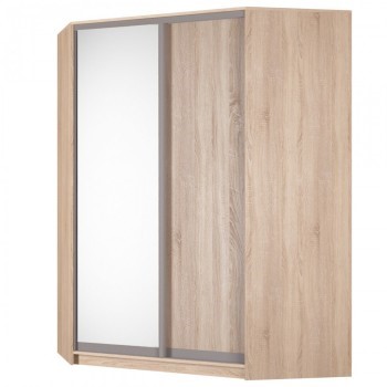 Угловой шкаф Аларти (YA-198х1400(602) (8) Вар. 2; двери D5+D6), с зеркалом в Ижевске - изображение