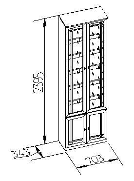 Шкаф для книг Sherlock 32, Дуб Сонома в Сарапуле - изображение 3