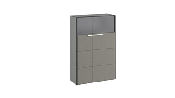 Шкаф Наоми комбинированный двухстворчатый, цвет Фон серый, Джут ТД-208.07.29 в Сарапуле