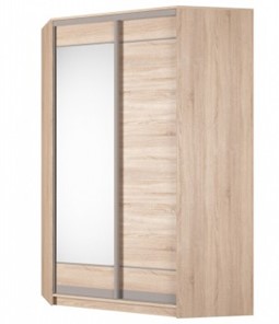 Шкаф угловой Аларти (YA-230х1400(602) (4) Вар. 5; двери D1+D2), с зеркалом в Ижевске