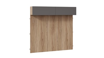 Навесной шкаф с декоративными панелями Порто (366) СМ-393.21.023-24 (Яблоня Беллуно/Графит софт) в Ижевске