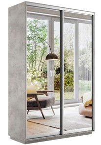 Шкаф 2-дверный Экспресс (2 зеркала) 1200x450x2200, бетон в Глазове