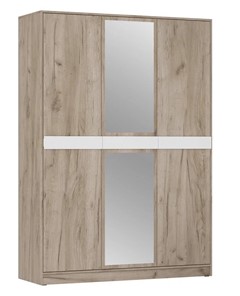Шкаф трехдверный ШРК-3 Шарм с зеркалом Дуб Крафт Серый/Белый Бриллиант в Сарапуле