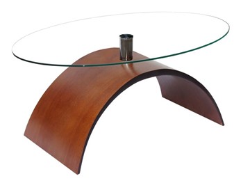Стеклянный стол КРОНИД Колизей-7, цвет вишня в Глазове
