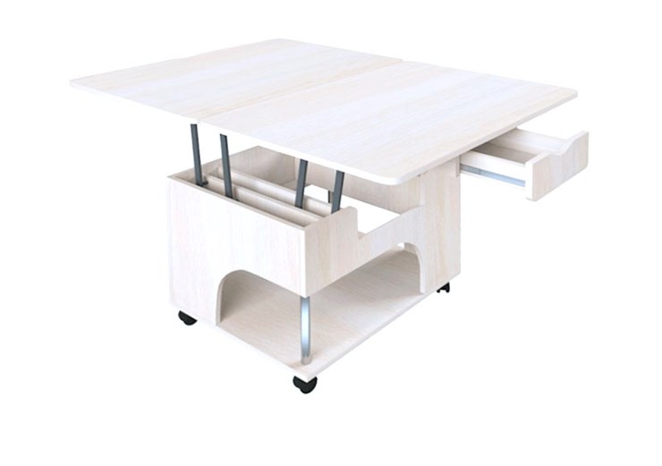 Складной стол-трансформер Стэп, Бодега белый в Сарапуле - изображение 5
