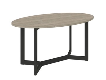 Овальный столик Триада-16Д, Черный/Натюрель в Сарапуле