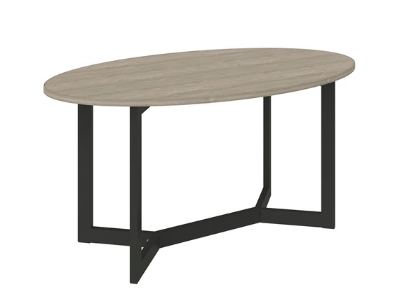 Овальный столик Триада-16Д, Черный/Натюрель в Сарапуле - изображение