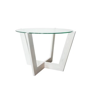 Журнальный столик Оникс-10, Выбеленный дуб/Прозрачное стекло в Сарапуле