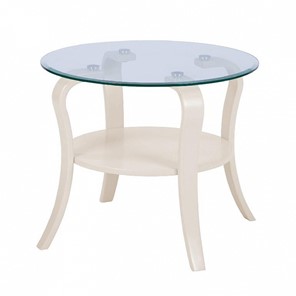 Стеклянный столик Аннет с каркасом цвета Бежевый в Глазове