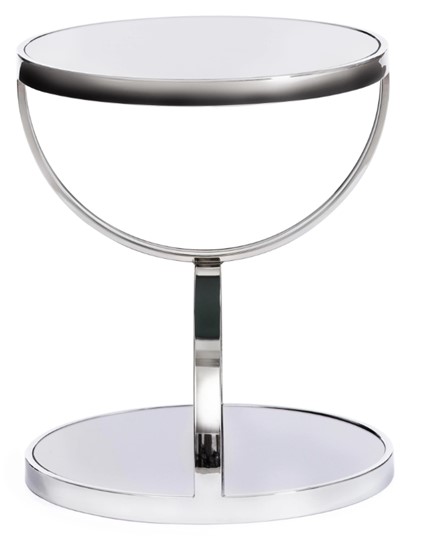 Кофейный столик GROTTO (mod. 9157) металл/дымчатое стекло, 42х42х50, хром в Глазове - изображение 1