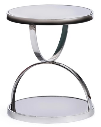 Кофейный столик GROTTO (mod. 9157) металл/дымчатое стекло, 42х42х50, хром в Сарапуле - изображение