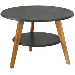Круглый столик Мебелик BeautyStyle 17 (серый бетон-бук) в Глазове