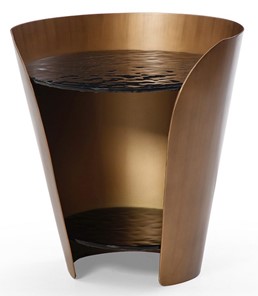 Стеклянный столик в гостиную ET6123 (D48,6) закаленное стекло/бронзовый в Ижевске