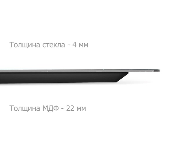 Столик круглый SHT-TU49 / SHT-TT32 60 стекло/МДФ (черный алмаз/черный муар) в Сарапуле - изображение 5