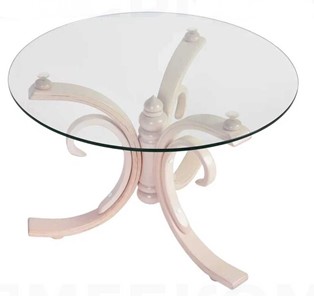 Стеклянный столик в гостиную СЖ 5 беленый дуб/стекло в Сарапуле