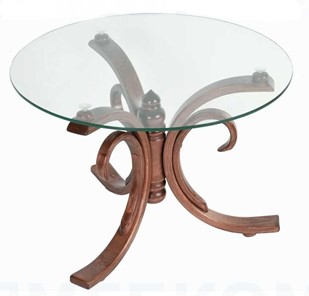 Круглый столик СЖ 5 средний тон/стекло в Сарапуле - предосмотр