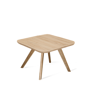 Квадратный столик SHT-S39 / SHT-TT 60/60 ЛДСП (дуб сонома/брашированный коричневый) в Ижевске