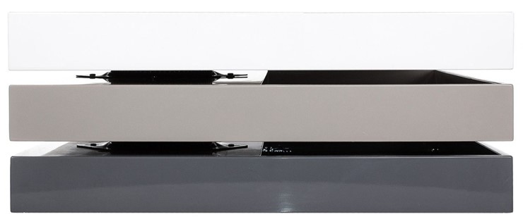 Столик квадратный СT1001 Белый/Серый в Сарапуле - изображение 1
