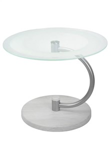Стеклянный столик Дуэт 13Н (металлик-дуб дымчатый-прозр) в Сарапуле - предосмотр 1