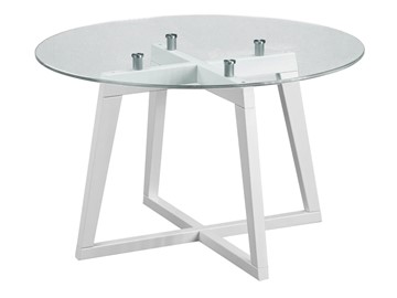 Стеклянный стол Мебелик Рилле-445 (белый) в Сарапуле