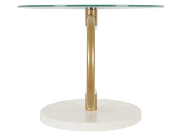 Стеклянный столик Дуэт 13Н (золото-слоновая кость-прозрачное) в Ижевске