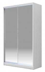 Шкаф 2-х створчатый 2300х1500х420 Хит-23-4-15-88, Матовое стекло Белый в Сарапуле